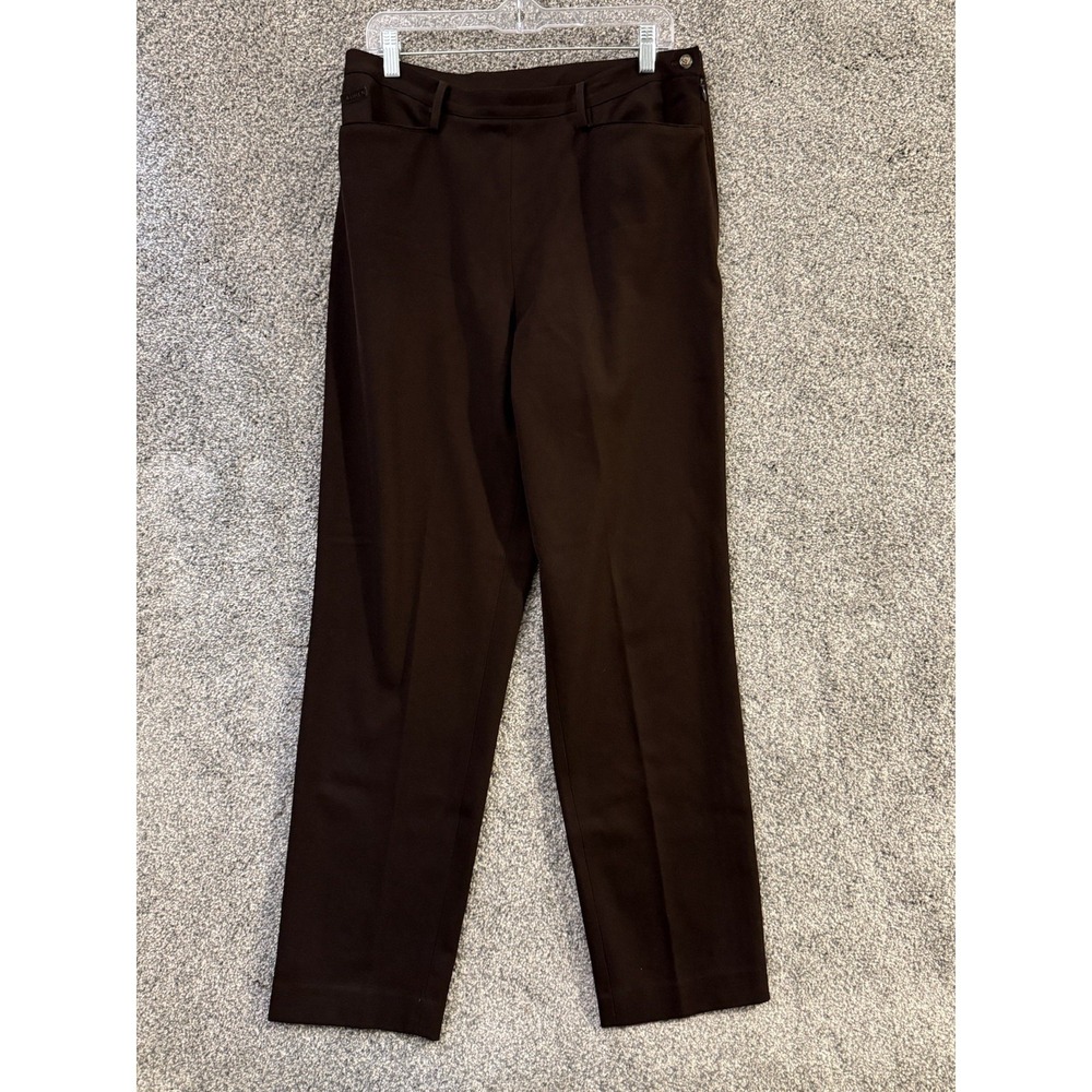 Lauren Ralph Lauren Brown Wool Blend Stretch Dress Pants Women Size 14 Career